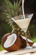 Pinacolada cocktail from coconut and pineapple