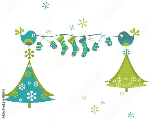 Vector: christmas birds christmas birds