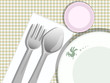plate spoon fork