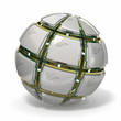 Illustration: CPU. Sphere from computer's processors .3d CPU. Sphere from computer's processors .3d