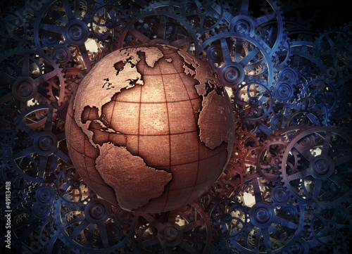Photo: Metallic Earth globe Metallic Earth globe