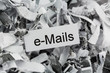 Papierschnitzel Stichwort e-Mails