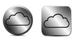 Metal button with cloud icon