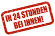 Grunge Stempel rot IN 24 STUNDEN BEI IHNEN!