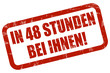 Grunge Stempel rot IN 48 STUNDEN BEI IHNEN!
