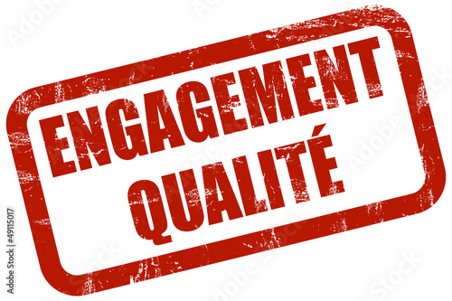 Illustration: Grunge Stempel rot ENGAGEMENT QUALITÉ Grunge Stempel rot ENGAGEMENT QUALITÉ