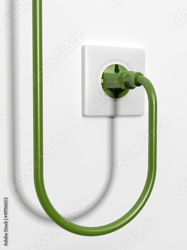 Illustration: Green power plug Green power plug