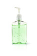 Hand sanitizer bottle on white with clipping path
