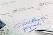 Kalendereintrag Vorstellungsgespräch