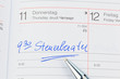 Eintrag im Kalender: Steuerberater