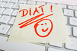 Notiz auf Computer Tastatur: Diät