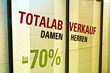 Totalabverkauf in Bekleidungs Laden