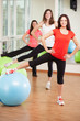 Group training in a fitness class