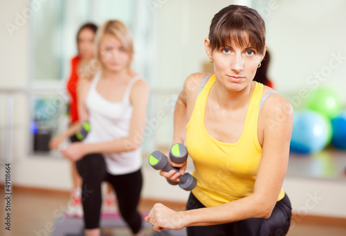 Photo: Group training in a fitness class Group training in a fitness class