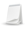 calendar template with blank page vector illustration isolated