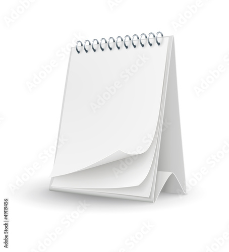 Vector: calendar template with blank page vector illustration isolated calendar template with blank page vector illustration isolated