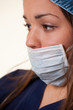Photo: Young expressive russian caucasian woman healthcare worker Young expressive russian caucasian woman healthcare worker