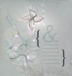 Romantic card with flowers and butterfly / Vintage template