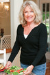 Healthy Mature Woman with Salad