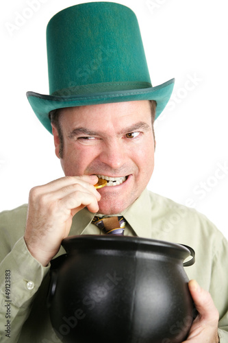 Photo: Leprechaun with His St Patricks Day Gold Leprechaun with His St Patricks Day Gold