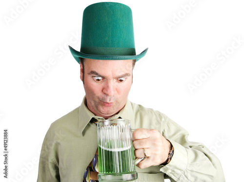 Photo: Drunk With Green Beer on St Patricks Day Drunk With Green Beer on St Patricks Day