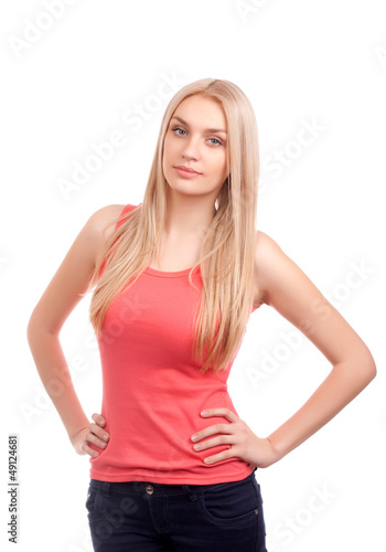 Photo: Portrait of blond teenage Portrait of blond teenage