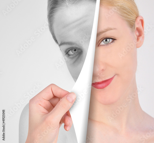 Photo: Turn Page on Old Wrinkle Eye to Youth Turn Page on Old Wrinkle Eye to Youth