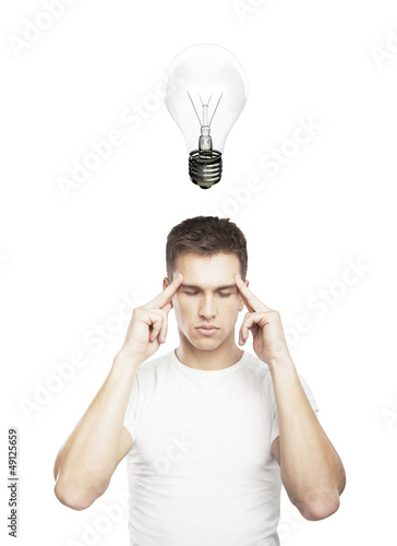 Photo: man thinks man thinks