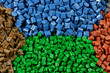 tinted plastic pellets