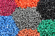 several dyed polymers