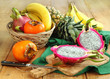 Assortment of exotic fruits
