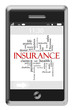 Insurance Word Cloud Concept on Touchscreen Phone