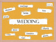 Wedding Corkboard Word Concept