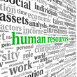 Human resources concept in tag cloud