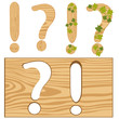 Vector: Interrogative and exclamation point from tree Interrogative and exclamation point from tree