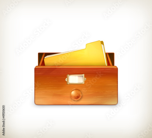 Vector: Open card catalog Open card catalog