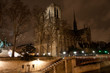 Notre Dame de Paris at night.