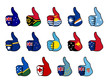 Vektor: like symbol with flag of oceania countries like symbol with flag of oceania countries