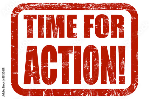 Illustration: Grunge Stempel rot TIME FOR ACTION! Grunge Stempel rot TIME FOR ACTION!