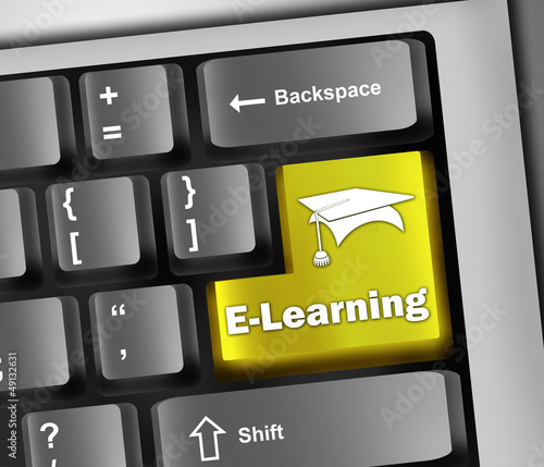 Illustration: Keyboard Illustration "E-Learning" Keyboard Illustration "E-Learning"