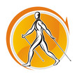 Vector: nordic walking logo stylized nordic walking logo stylized