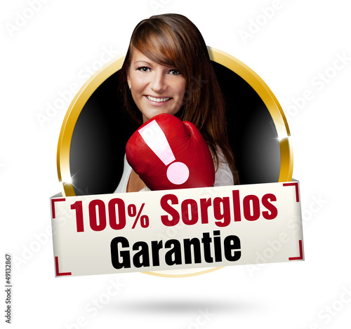 Photo: 100% sorglos-garantie button gold 100% sorglos-garantie button gold