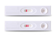 Positive and negative pregnancy tests