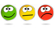 Ampel Buttons mit Gesicht