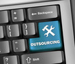 Keyboard Illustration "Outsourcing"
