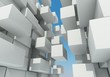 abstract background of box float, 3d rendering