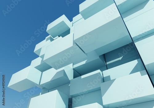Illustration: abstract background of box float, 3d rendering abstract background of box float, 3d rendering