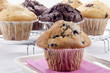 Muffin mit Preiselbeeren und Schokolade