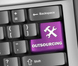 Keyboard Illustration "Outsourcing"