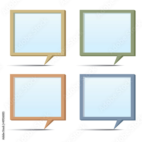 Illustration: Set of speech bubbles. Set of speech bubbles.